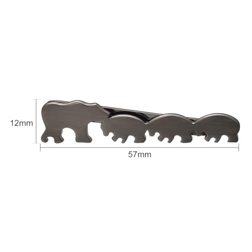 Christmas Tie Clips for Men 14k Gold Plated Silver Tie Pins with Cute Animal Deer/Lion/Dog/Cat Tie Bars Necktie Suit Tie Accessories Jewelry - style: Black Bear Tie Clips