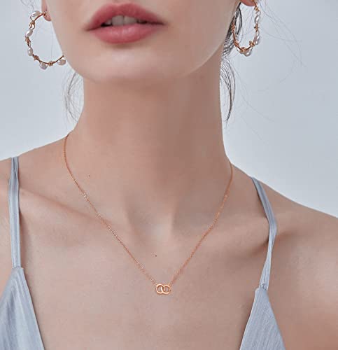 925 Silver Adjustable Necklace Circle Minimalist Enamel Tiny Heart Cactus Triangle Pendant Dainty Choker for Women - color: Inlay Circle