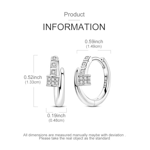 Parmuz 925 Sterling Silver Butterfly Huggies Hoop Earrings for Woman | Gold Plated Cubic Zirconia Star Moon cross Twisted huggie Hoop Post Chunky Small Tiny cuff Snake Heart Earring Gift for Her - color: black silver