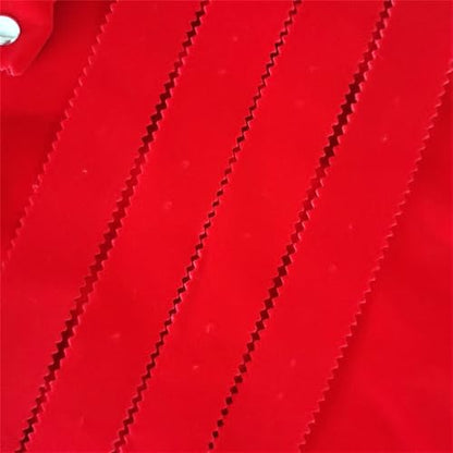 Velvet Travel Jewelry Case Roll Bag Organizer for Necklace Bracelet Earrings Ring (Black) (Red) - color: Red