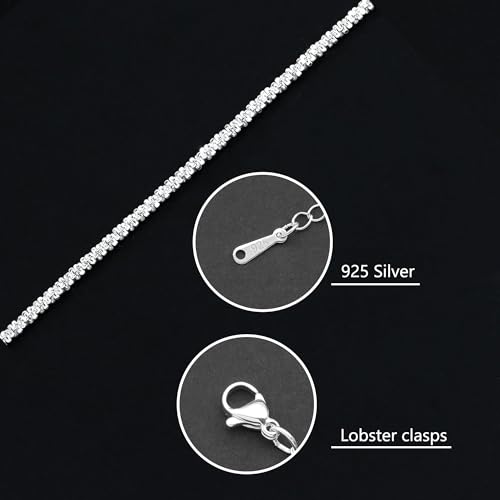 Silver Anklets for women,Layered Anklets Bracelets Adjustable Summer Beach Jewelry - color: Single Layer
