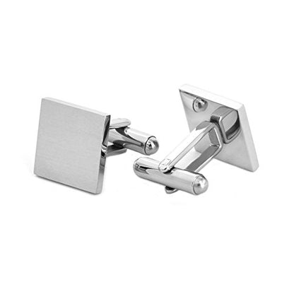 Stainless Steel Cufflink and tie Clip Set with Business Part