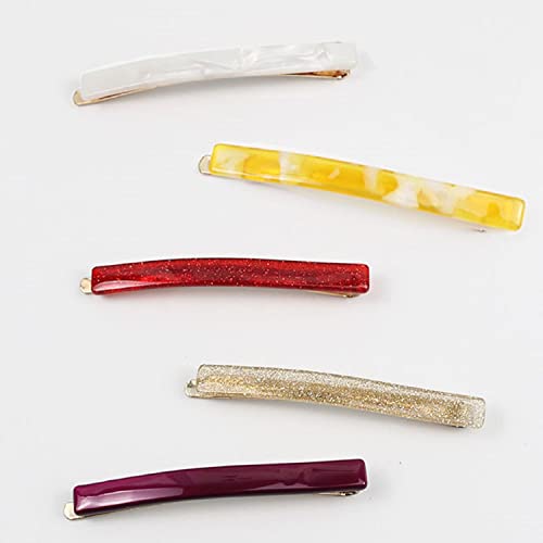 Pure Color Hair Clips Bobby Pins Acetate Barrettes,14PCS | 7 Design,Headwear Hair Pins Accessories Fashion Geometric Bobby Hair Clips - color: Bright Coloured Bobby Pins