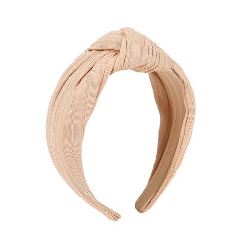 Madison Tyler Headbands For Women - Fashion Boho Top Knotted With Rhinestones Elastic Workout Hairbands For Outdoor And Party Non Slip (Blush) - color: Blush