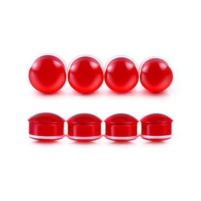 Precise Dimensions Set Color Acrylic O-Ring Ear Plugs Tunnels Gauges Stretcher Piercings Kit - color: Red, size: 19-22mm