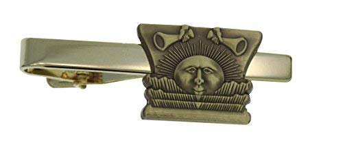 J11TB Sunstone Gold Tone Tie Bar Alloy Mormon One Moment In Time LDS CTR