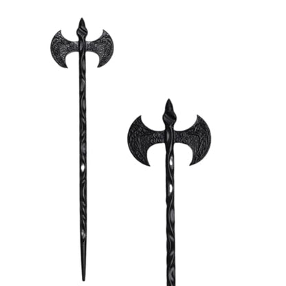 2PCS Viking Dragon Hair Sticks, Black Metal Hair Pins for Women | Black Metal Hair Accessories for Buns, Updos, Renaissance Festival, Halloween & Cosplay - color: ZRTL26