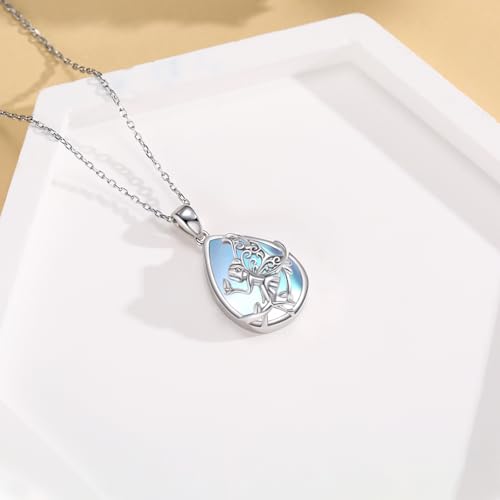 Fairy Gift Necklace/Earrings for Women 925 Sterling Silver Angel Elf Jewelry Gifts for Daughter - color: Necklace-B