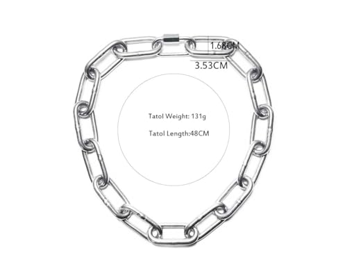 Men's Heavy Duty Quee Goth Grunge Chunky Necklaces Punk Stainless Steel Alternative Industrial Collar Choker Link Chain For Women Jewelry - size: 18.9, style: 4MM