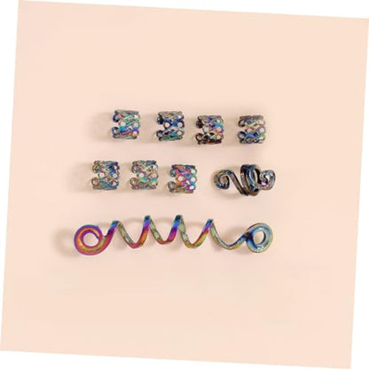 Metallic Hairpin Clips Spiral Coils Braid Jewelry Set Fashion Hair Accessories for Women Hair Braid Rings