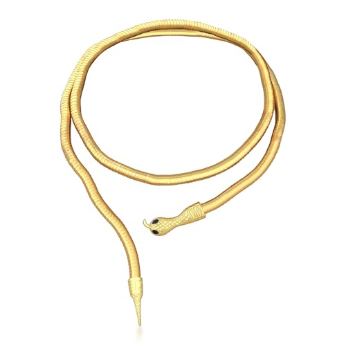 Bendable Snake Chain Necklace for Women Arm Cuff Flexible Twisty Multi-purpose DIY Bracelet and Punk Choker Trendy Medusa Snake Jewelry Gift - style: Gold