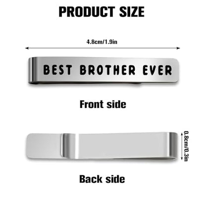 Bicfuiot Father's Day Christmas Birthday Valentines Graduation Gifts for Boyfriend Dad Uncle Grandpa Husband Son,Tie Clips - style: Brother