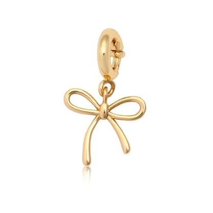 Little Words Project Charm, Customizable Jewelry for Bracelets, Necklaces, Keychains & More - color: Bow Charm