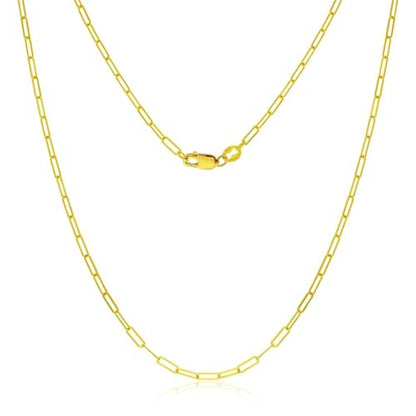 14K Gold Filled Paperclip Chain Necklace for Women – Hypoallergenic Tarnish Resistant Layering Necklace – 16 to 22 Inch - color: Paperclip 18" - 2mm