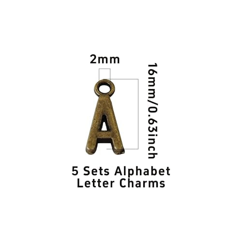 Alphabet Letter Charms - color: Bronze