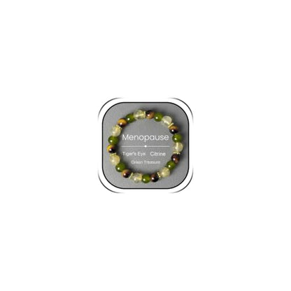 Anxiety Relief Crystal Bracelet Menopause Bracelet Tigers Eye Citrine Natural Stone Stress Beaded Stretch Bracelets Anxiety Relief Healing Bracelets New Chapter Encouragement Jewelry Menopause Gifts - color: A2: Tigers Eye
