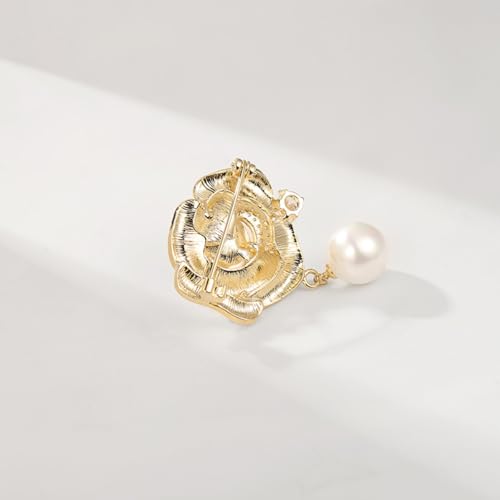 Elegant Delicate Statement Pearl Brooches for Women Classy Simple High End Broach for Designer Ladies Blazer Dress