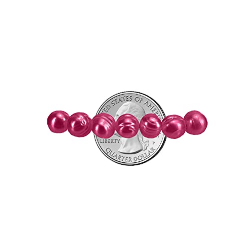 Savlano 8-9MM Cultured Freshwater Baroque Pearl Stretch Bracelet 7 Inches. Available In a Range of Beautiful Colors, For Women Comes with Gift Box - color: Ameth
