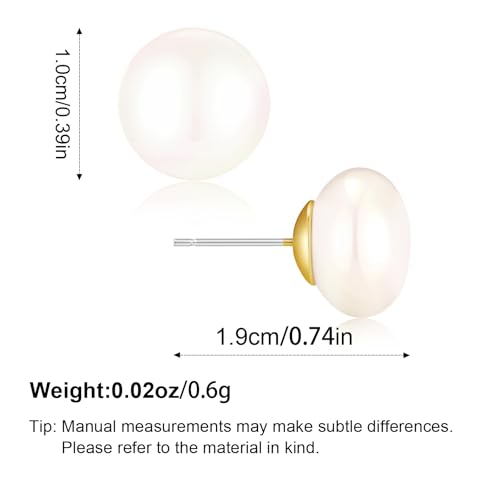 Pearl Earrings for Women Minimalist Pearl Drop Earrings Elegant Leverback Dangle Earrings Wedding jewelry Bridesmaid Gifts - style: stud-10mm(medium)
