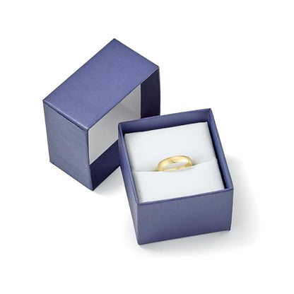 Men's Wedding Band 14K or 10K Solid Gold Ring, 5mm Plain Classic | Stamped 10K, not plated; high-polish, low-dome classic profile; hypoallergenic; made in USA; true-to-size; gift-ready - color: 10K Yellow Gold