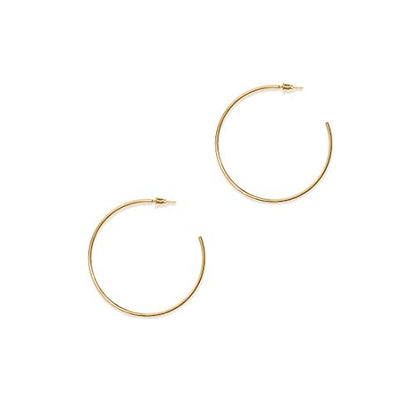 ESMATOO Gold Hoop Earrings for Women - Plated Gold 20mm/30mm/40mm/60mm Lightweight Thin Hoop Earrings - color: Gold, size: 30MM