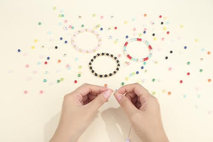 1260 Pcs Pearl Beads Bracelet Making Kit 6mm Pearl Beads for Crafts Friendship Bracelet Kit 6mm Beads for DIY Crafts - color: Pearl beads