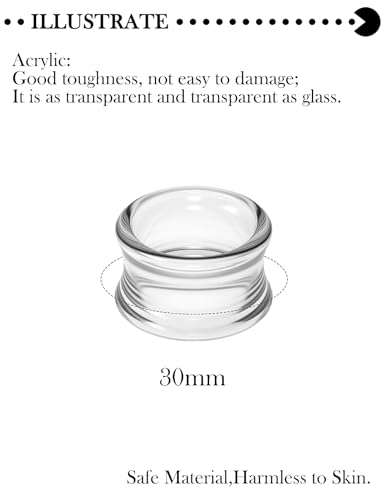 6G-50mm Acrylic Hollow Gauges for Ear lightweight Tunnels Clear Double Flared Ear Flesh Plugs Tunnels Earrings for Women Men - color: 30mm = 1 3/16 inch = 1.18 inch