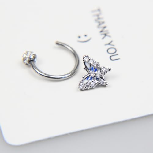 Surgical Steel Lip Ring Bat Shape Perfect Lip Jewelry for Piercing Lip Rings Studs Cute Cartilage Body Jewelry Piercing for Women 10mm Lip Piercing Jewelry for Women
