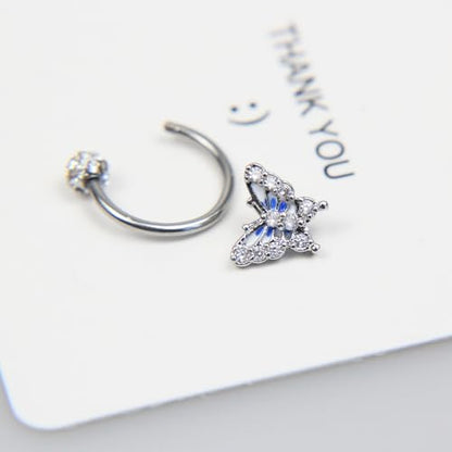 Surgical Steel Lip Ring Bat Shape Perfect Lip Jewelry for Piercing Lip Rings Studs Cute Cartilage Body Jewelry Piercing for Women 10mm Lip Piercing Jewelry for Women