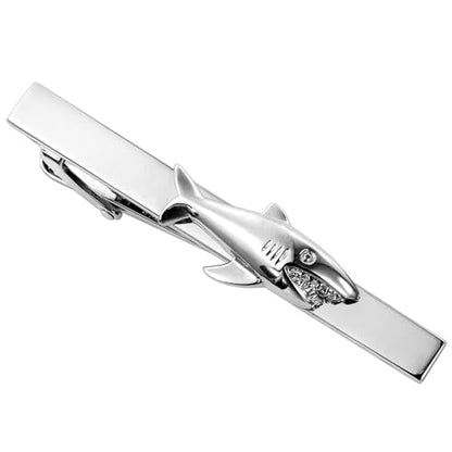 HAWSON Tie Clips for Men Unique,Fun Animal/Musical/Nautical Tie Clip,Novelty Personalized Mens Tie Bar,Accessories Business Wedding Gifts - style: Shark