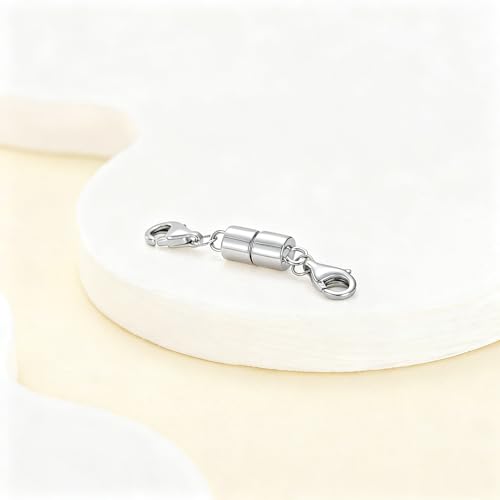 925 Sterling Silver Lobster Clasp for DIY Necklace Bracelet Jewelry Making, Double Spring Clasp with Closed Jump Rings, Necklace Extender Clasp Connector Bracelet Extension (Style 19) - style: Style 19