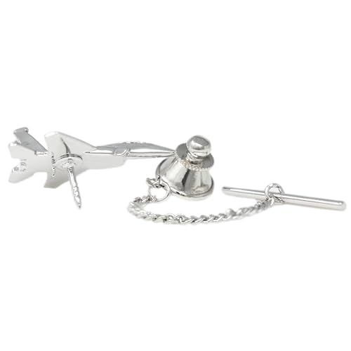 Men’s Tie Tack Tie Pin with Chain – Classic Lapel Pin Accessory for Dress Shirts, Suits & Formal Wear - style: MDTP-FT