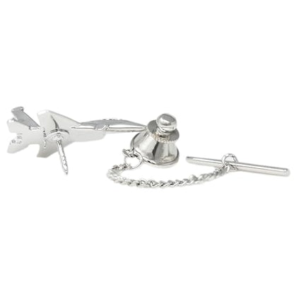 Men’s Tie Tack Tie Pin with Chain – Classic Lapel Pin Accessory for Dress Shirts, Suits & Formal Wear - style: MDTP-FT