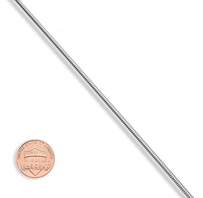Miabella Italian 925 Sterling Silver Round Snake Chain Necklace Women Men | 1.5mm, 2mm, 2.5mm, Fine Jewelry, Made in Italy - size: Length 18 Inches, style: 2.0mm