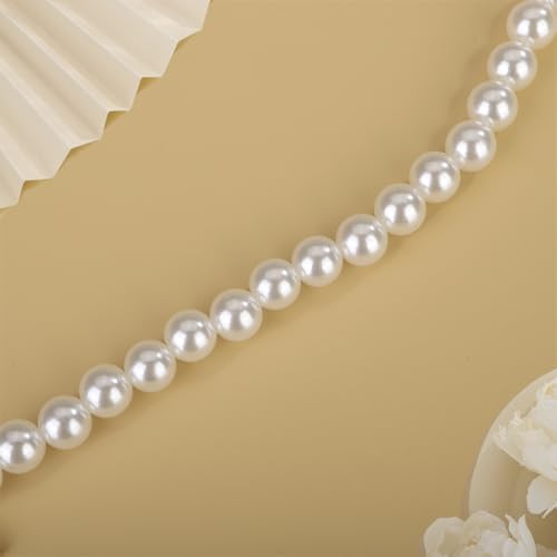 Aimimier Classic Faux Pearl Bracelet with Toggle Clasp Round Bead Bridal Cuff Wrap Bangle Prom Party Festival Statement Jewelry for Women