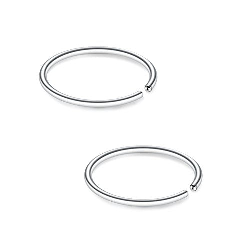 SCERRING 22G Stainless Steel Fake Nose Septum Hoop Rings Lip Helix Cartilage Tragus Ear Ring Piercing 6-10mm - style: 12PCS - 6mm Mix Color