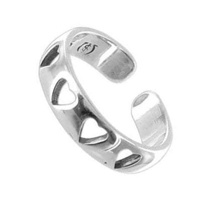 Gem Avenue 925 Sterling Silver Toe Rings Collections – Beach, Celtic, Heart, Dolphin, Flower & More Designs for Women – Elegant Adjustable Summer Jewelry - style: Style 12