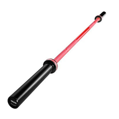VEVOR 7FT/6FT/4FT Olympic Barbell Bar, Fits 2-Inch Weight Plates, Barbell Bar with Knurled Grip for Strength Training, Weightlifting, Squat, Deadlift, Bench Press, Curl, Overhead Press, 500lbs/700lbs/1000lbs Capacity - size: 6FT, 700LBS