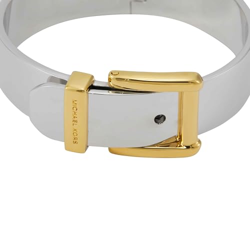 Michael Kors Silver-Tone Bracelet for Women; Bracelets; Jewelry for Women - color: Two Tone Chunky Bangle
