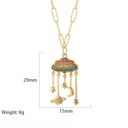 925 Sterling Silver Sun and Moon Necklace Pendant Star Necklace Set Sun moon pendant necklace twitches necklace sun and moon Necklaces and Cloud Sun and Moon Jewelry for Women, - color: NK008G5AC220089G6