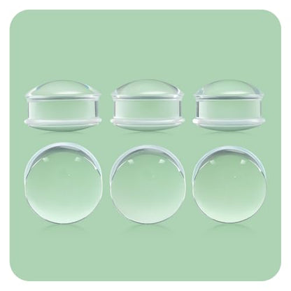 Precise Dimensions Set Color Acrylic O-Ring Ear Plugs Tunnels Gauges Stretcher Piercings Kit - color: White, size: 23-25mm