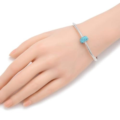 Adabele 1pc Solid 925 Sterling Silver Jan-Dec Birthstone Bead Charm - color: March