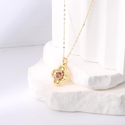16 Inch Women's Pendant Necklace Chains - 5 Different Pendant Designs, Dainty Adjustable Chains(Gold/Silver) - color: gold5