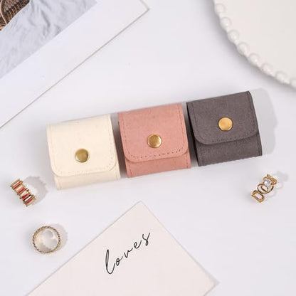 3 Pack Mini Jewelry Organizer, Travel Jewelry Case, Foldable Multifunctional Travel Jewelrys Pouch for Earrings, Necklaces, Rings, Chain Bracelets, Brooches - color: Grey