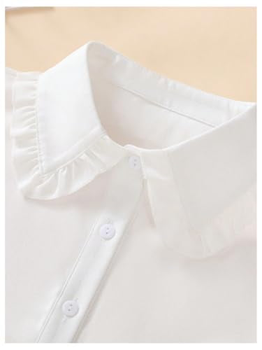 Verdusa Women's Fake Collar Detachable Dickey Collar Half Shirts Blouse - color: Lace White