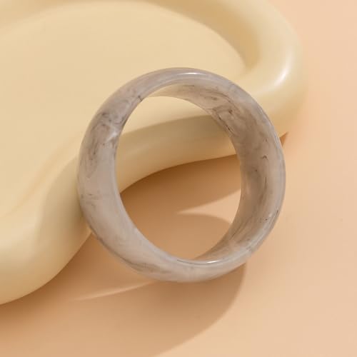 Colorful Acrylic Resin Open Cuff Bracelets Simple Transparent Chunky Thick Bangle Statement Irregular Geometric Resin Wide Wristband Chunky Acetate Wrap Cuff Bracelets - color: B-05