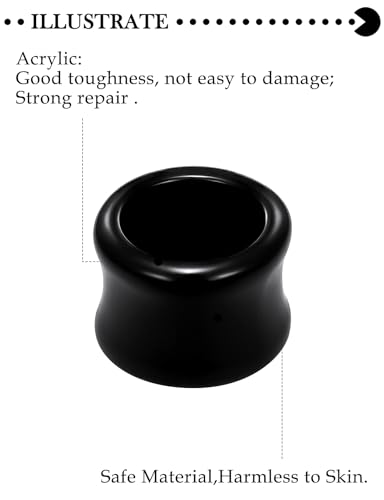 6G-50mm Acrylic Thin Black Gauges for Ear lightweight Tunnels Black Double Flared Ear Flesh Plugs Tunnels Earrings for Women Men - color: 18mm = 11/16 inch