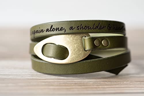 Handmade Leather Bracelet - Personalized Gift For Women - Mens Bracelet - Customize Engraving - Boho Style