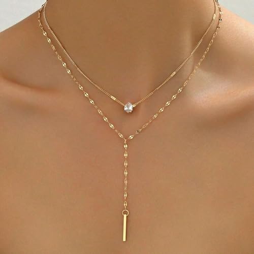 Otxas Lariat Necklace for Women Long Y Shaped Necklaces for Women Drop Necklace Y Shaped Jewelry - color: Style 2