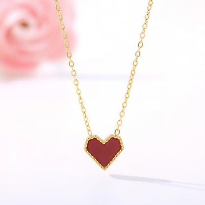 Heart Pendant Necklace – Dainty & Minimalist Style for Daily Wear - style: French Light Luxury
